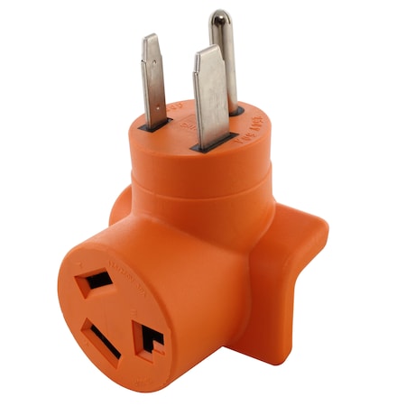 Ac Works Plug Adapter, 10-30R, 6-50P, 0 ft., Orange AD6501030